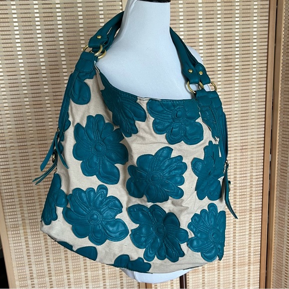 Oversize Big Buddha Turquoise Hibiscus Bag - Picture 12 of 16